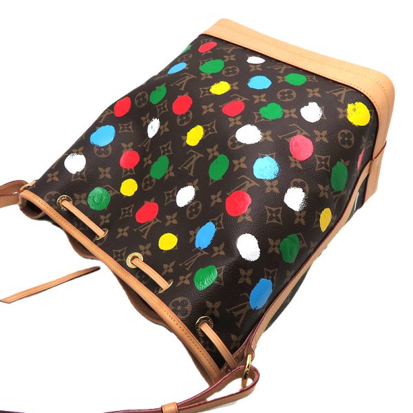 dh79968 4 Louis Vuitton Noe Painted Dot Monogram Multicolor Shoulder Bag Brown