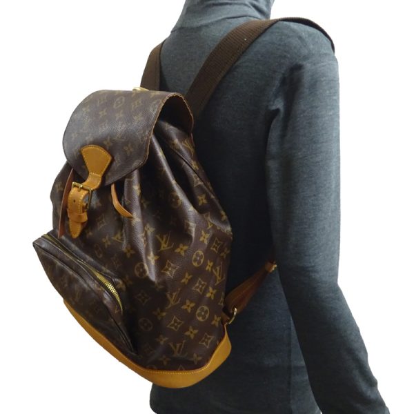 dh79974 9 Louis Vuitton Monsouris GM Monogram Backpack Brown