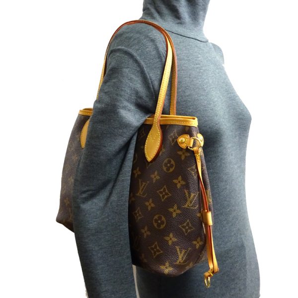 dh79980 8 Louis Vuitton Neverfull PM Monogram Tote Bag Brown