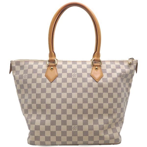 dh79987 2 Louis Vuitton Saleya MM Damier Azur Tote Bag Brown