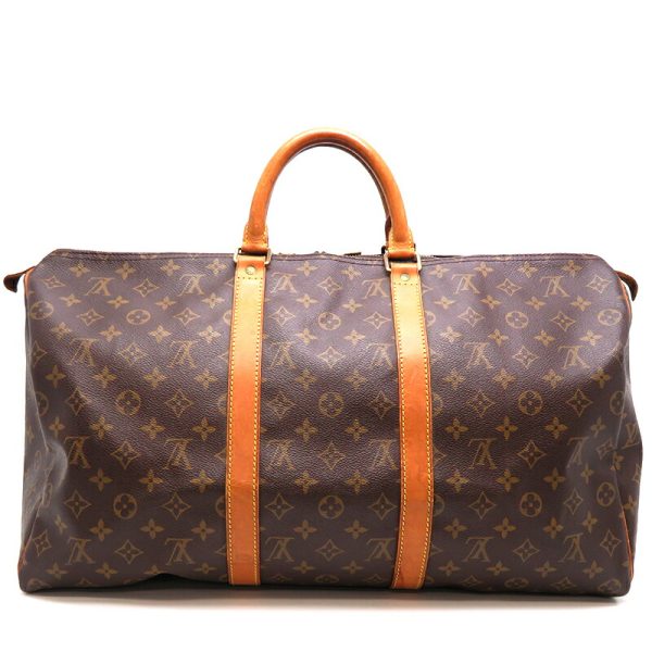 dh79993 2 Louis Vuitton Keepall 55 Monogram Bag Brown