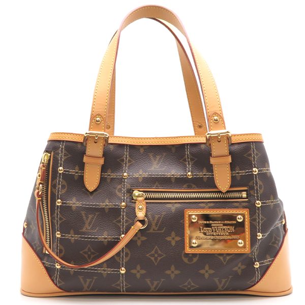 dh79999 1 Louis Vuitton Rivet Monogram Shoulder Bag Brown