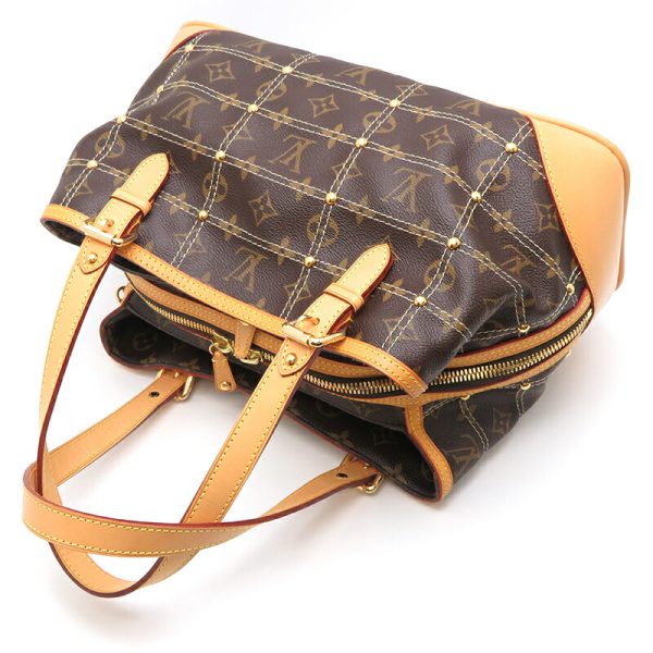 dh79999 4 Louis Vuitton Rivet Monogram Shoulder Bag Brown