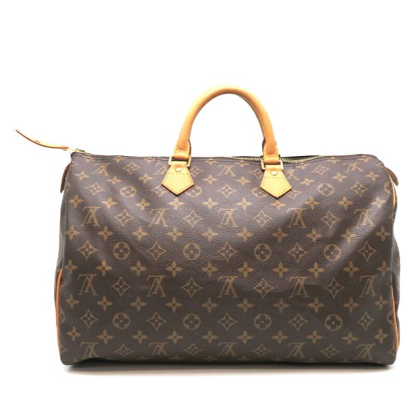 dh80057 2 Louis Vuitton Speedy 40 Monogram Bag Brown