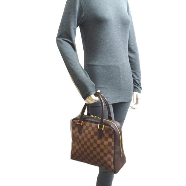 dh80062 9 Louis Vuitton Brera Damier Handbag Brown