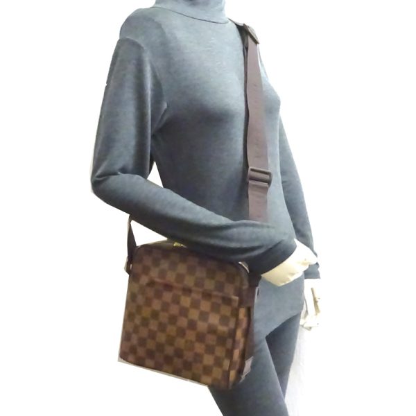 dh80063 9 Louis Vuitton Olaf PM Damier Shoulder Bag Brown