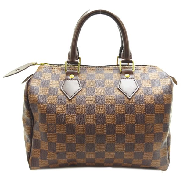 dh80074 2 Louis Vuitton Speedy 25 Damier Handbag Brown