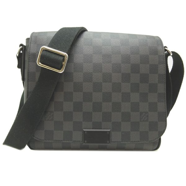 dh80075 1 Louis Vuitton District PM Damier Graphite Shoulder Bag Black