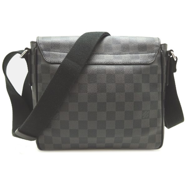 dh80075 2 Louis Vuitton District PM Damier Graphite Shoulder Bag Black