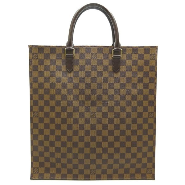 dh80076 1 Louis Vuitton Sac Plat Damier Handbag Brown