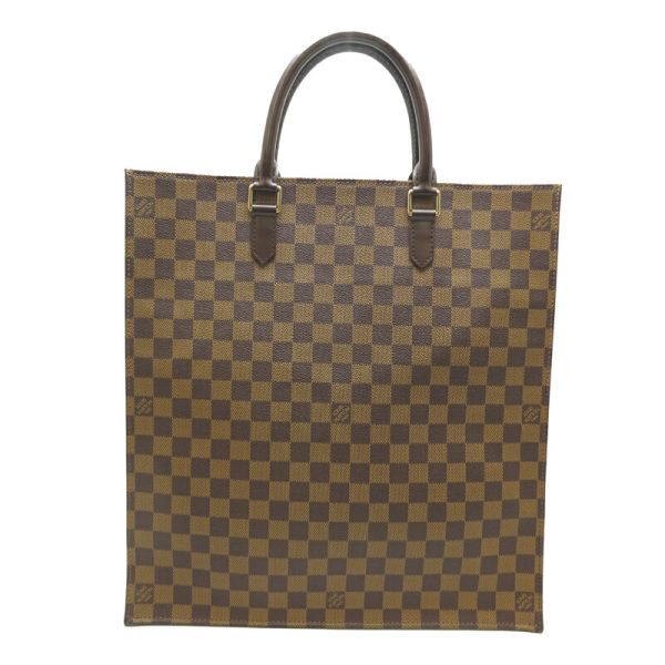 dh80076 2 Louis Vuitton Sac Plat Damier Handbag Brown