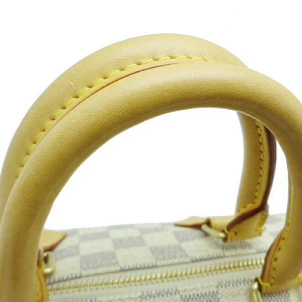 dh80078 15 Louis Vuitton Speedy 25 Damier Azur Handbag White