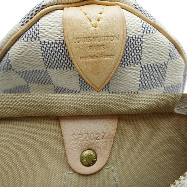 dh80078 17 Louis Vuitton Speedy 25 Damier Azur Handbag White