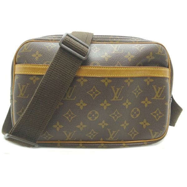 dh80095 1 Louis Vuitton Reporter PM Monogram Shoulder Bag Brown