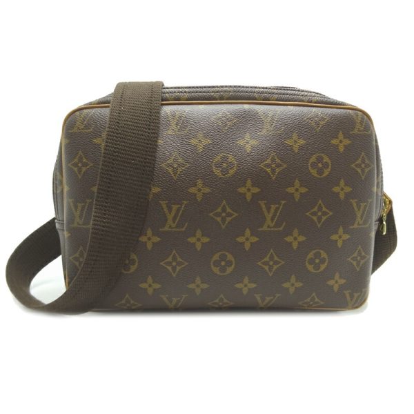 dh80095 2 Louis Vuitton Reporter PM Monogram Shoulder Bag Brown