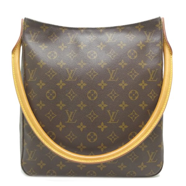 dh80099 1 Louis Vuitton Looping GM Monogram Shoulder Bag Brown