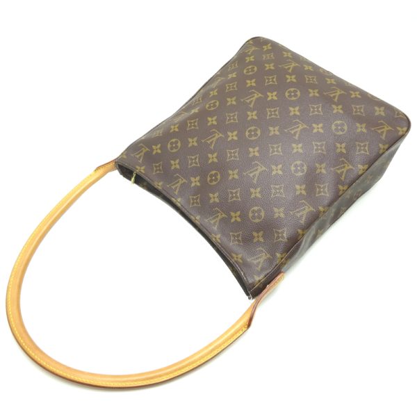 dh80099 4 Louis Vuitton Looping GM Monogram Shoulder Bag Brown