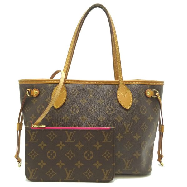 dh80102 1 Louis Vuitton Neverfull PM Monogram Tote Bag Pink