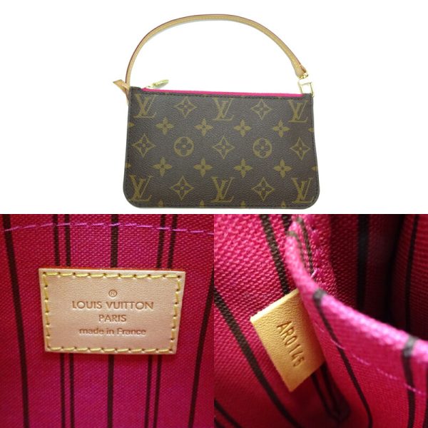 dh80102 9 Louis Vuitton Neverfull PM Monogram Tote Bag Pink