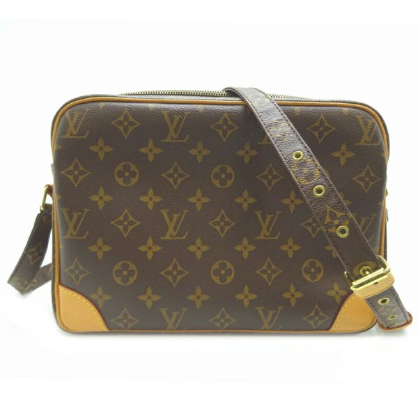 dh80104 2 Louis Vuitton Nile Monogram Shoulder Bag Brown