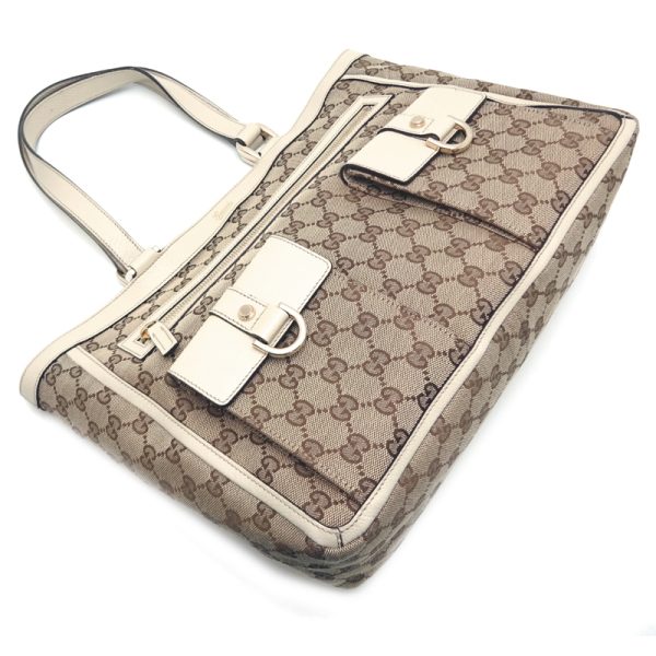 dh80123 3 Gucci Shoulder Tote Bag Beige