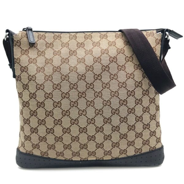 dh80129 2 Gucci Messenger GG Shoulder Bag Beige