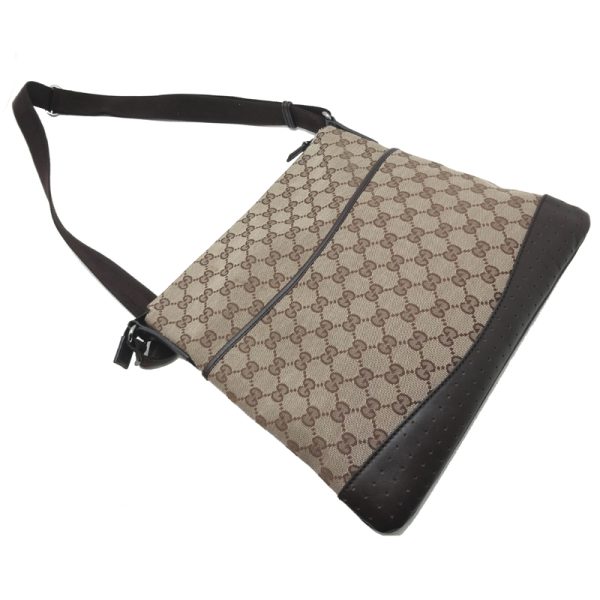 dh80129 3 Gucci Messenger GG Shoulder Bag Beige