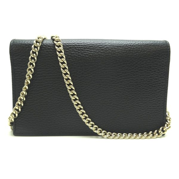 dh80133 2 Gucci Chain Wallet Long Wallet Black