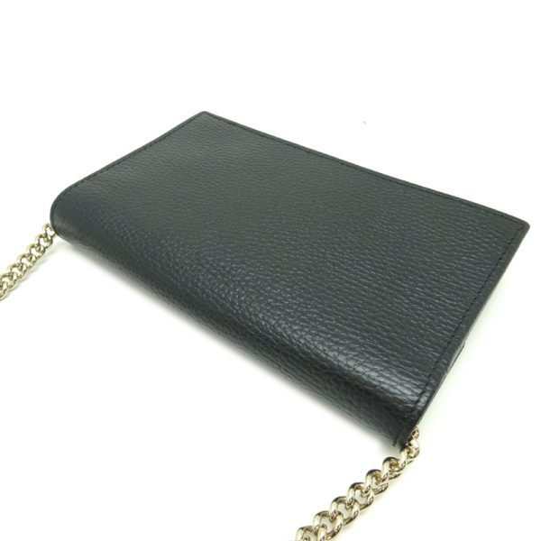 dh80133 4 Gucci Chain Wallet Long Wallet Black