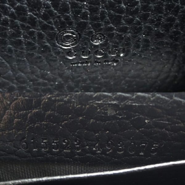 dh80133 7 Gucci Chain Wallet Long Wallet Black