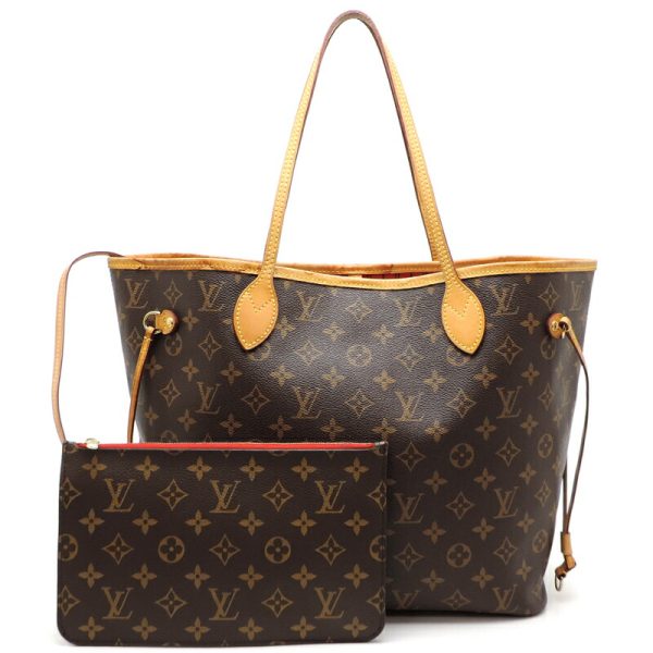 dh80152 1 Louis Vuitton Neverfull MM Monogram Tote Bag Brown