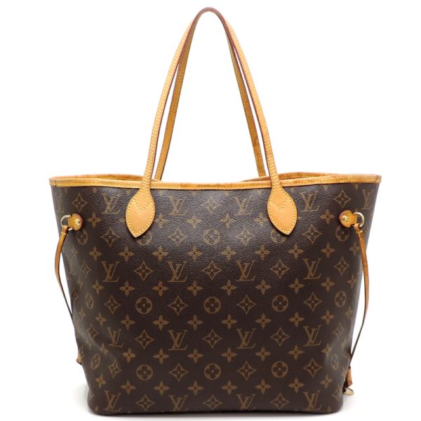 dh80152 2 Louis Vuitton Neverfull MM Monogram Tote Bag Brown