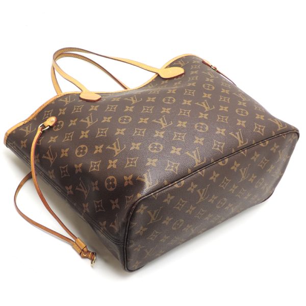 dh80152 3 Louis Vuitton Neverfull MM Monogram Tote Bag Brown