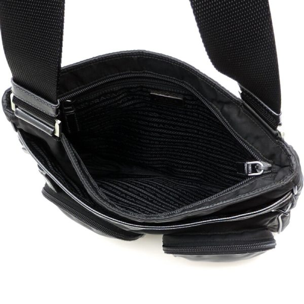 dh80153 6 Prada Nylon Shoulder Bag Black