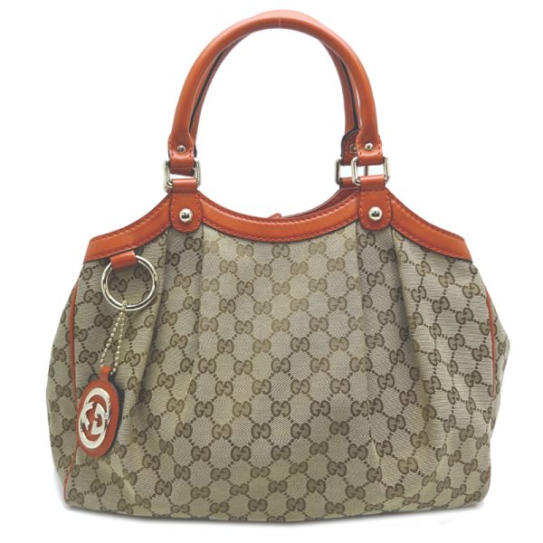 dh80166 1 Gucci Handbag GG Shoulder Bag Beige