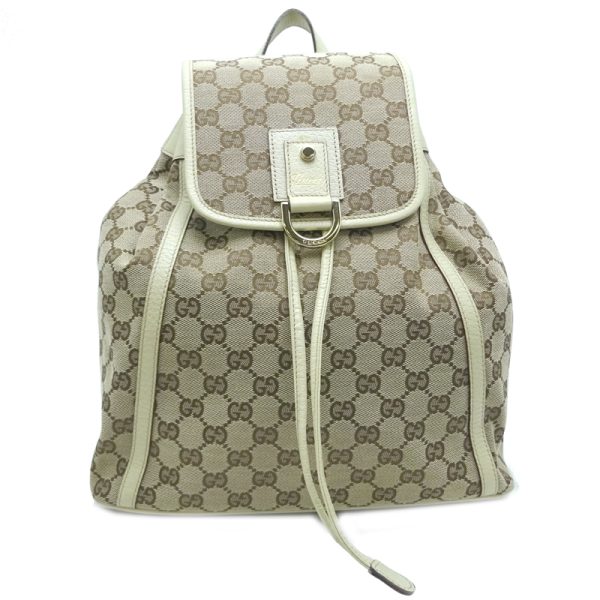 dh80168 1 Gucci Backpack GG Bag Beige