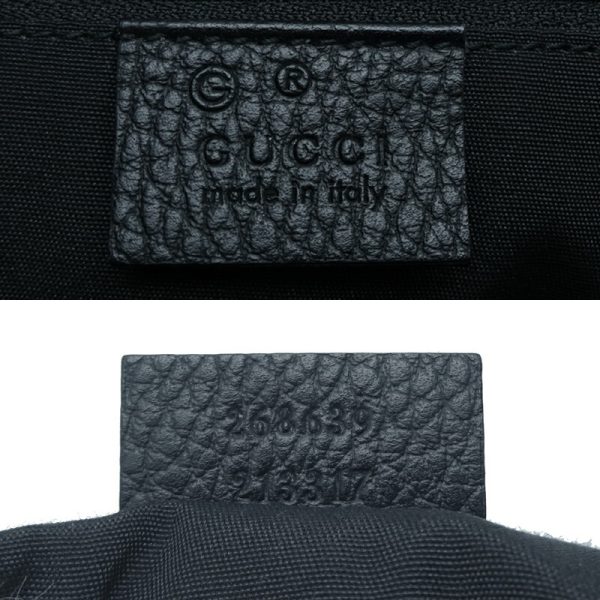 dh80169 7 Gucci Handbag GG Shoulder Bag Black