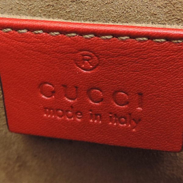 dh80220 7 Gucci Padlock Chain GG Supreme Shoulder Bag Red