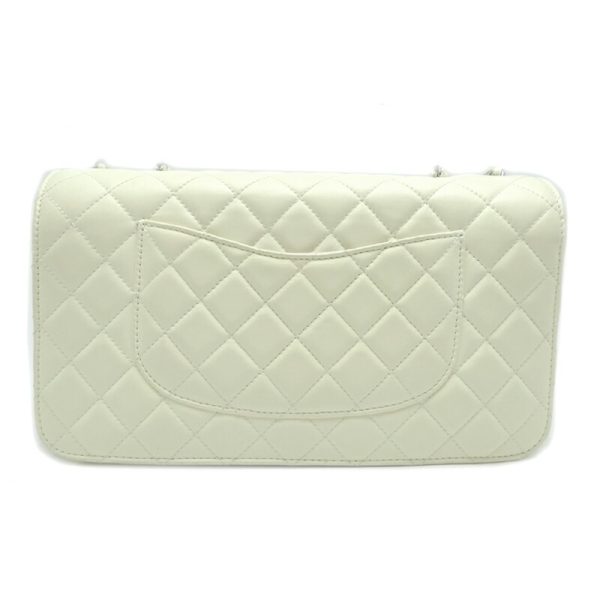 dh80244 2 Chanel Matelasse Chain Lambskin Shoulder Bag White