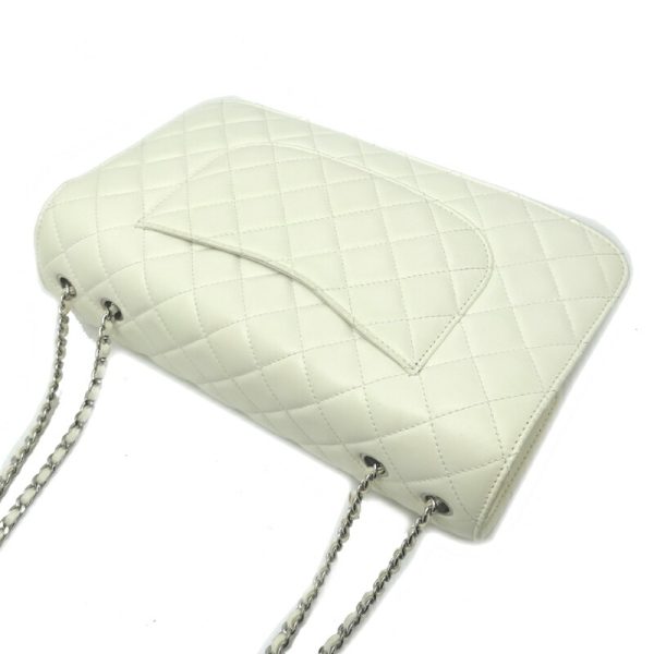 dh80244 4 Chanel Matelasse Chain Lambskin Shoulder Bag White