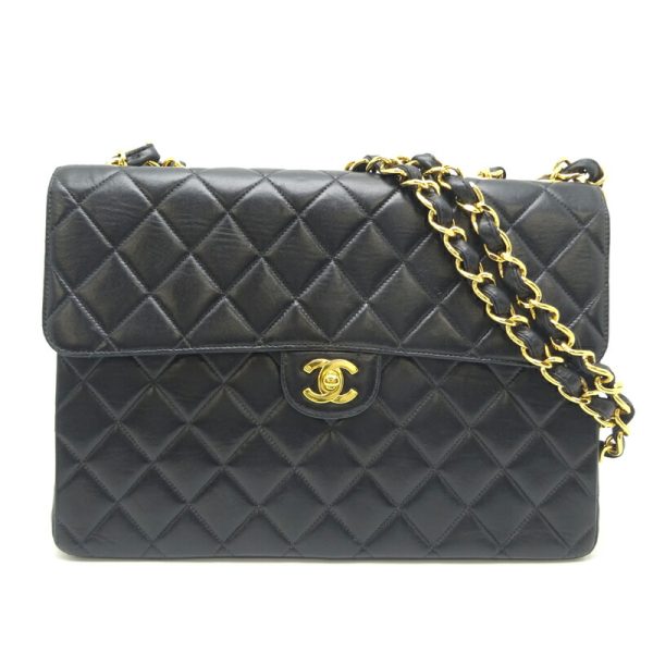 dh80286 1 Chanel Matelasse 30 Chain Lambskin Shoulder Bag Black