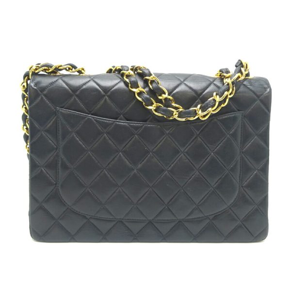 dh80286 2 Chanel Matelasse 30 Chain Lambskin Shoulder Bag Black