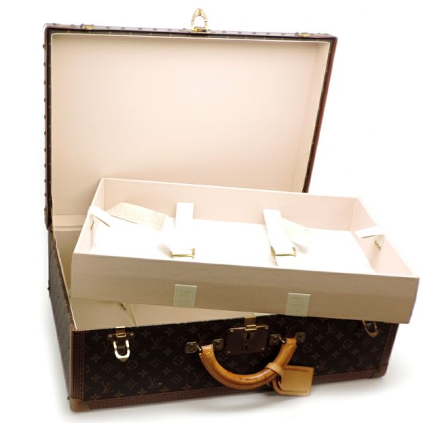 dh80309 6 Louis Vuitton Alzer 60 Monogram Trunk Brown