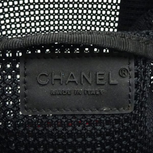 dh80364 6 Chanel Mesh Sportsline Nylon Shoulder Bag Black