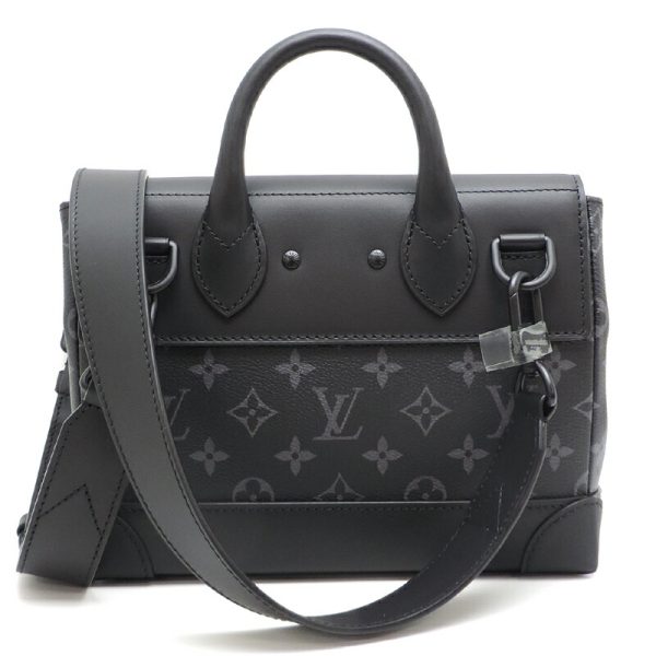 dh80371 2 Louis Vuitton Steamer PM Monogram Eclipse Handbag Black