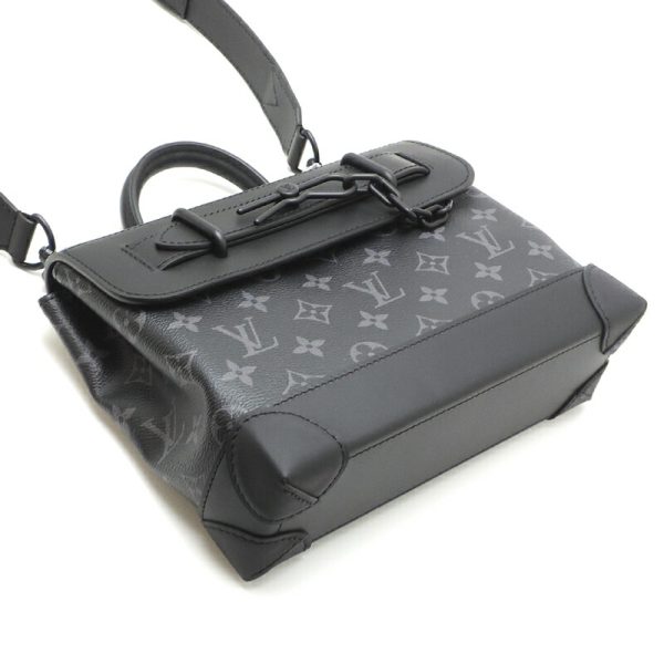 dh80371 3 Louis Vuitton Steamer PM Monogram Eclipse Handbag Black