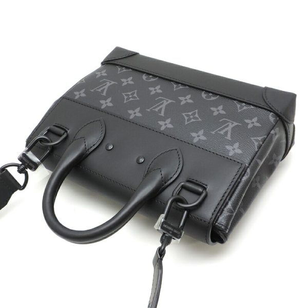 dh80371 4 Louis Vuitton Steamer PM Monogram Eclipse Handbag Black