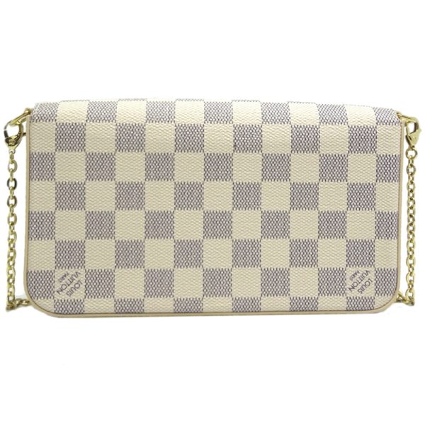 dh80508 2 Louis Vuitton Pochette Félicie Damier Shoulder Bag White