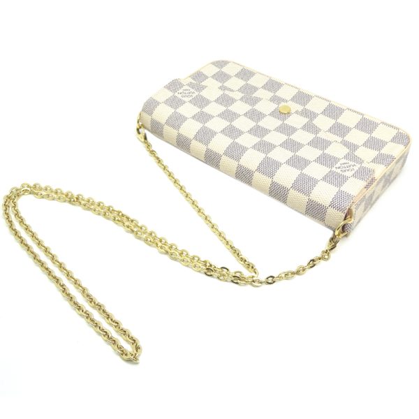 dh80508 4 Louis Vuitton Pochette Félicie Damier Shoulder Bag White