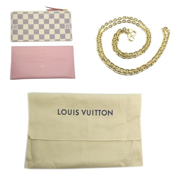 dh80508 8 Louis Vuitton Pochette Félicie Damier Shoulder Bag White